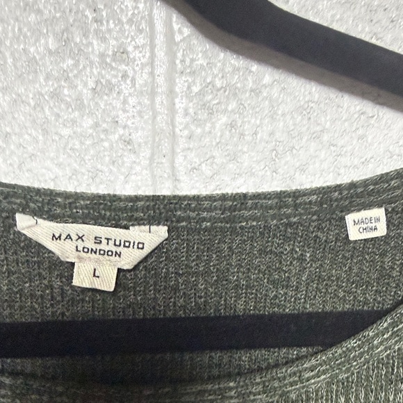 Max Studio Forest Green Knit Hoodie - Picture 2 of 8